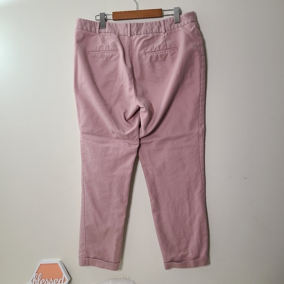 Zara salmon pastel pink cuffed trousers - Picture 2 of 3
